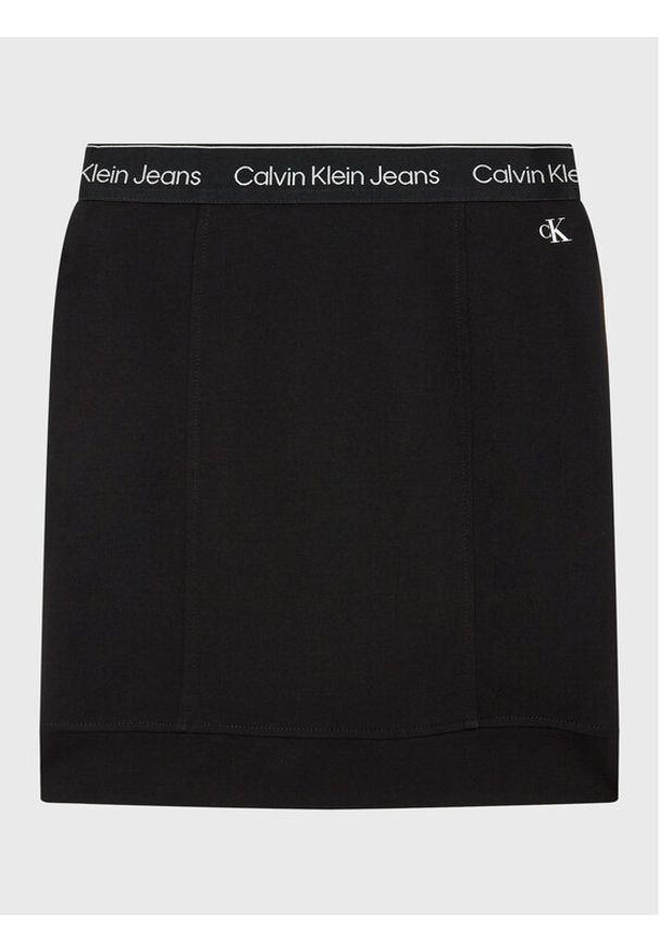 Calvin Klein Jeans Spódnica Punto IG0IG01823 Czarny Slim Fit. Kolor: czarny. Materiał: syntetyk