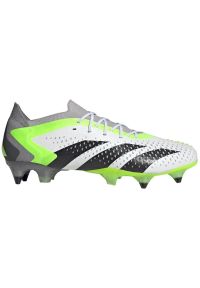 Adidas - Buty piłkarskie adidas Predator Accuracy.1 Low Sg IF2292 białe. Zapięcie: sznurówki. Kolor: biały. Materiał: guma, materiał. Szerokość cholewki: normalna. Sport: piłka nożna