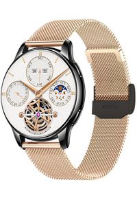 Smartwatch damski Rubicon -Asturia- - AMOLED rozmowy BT tętno SpO IP67 złoty. Rodzaj zegarka: smartwatch. Kolor: złoty