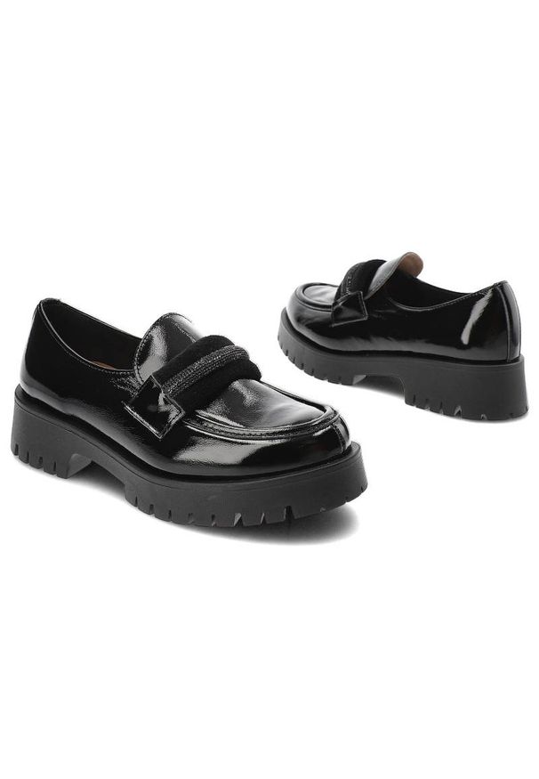 Czarne Półbuty Lemar Eleganckie Skórzane Buty. Okazja: na spotkanie biznesowe. Kolor: czarny. Materiał: skóra. Szerokość cholewki: normalna. Styl: elegancki