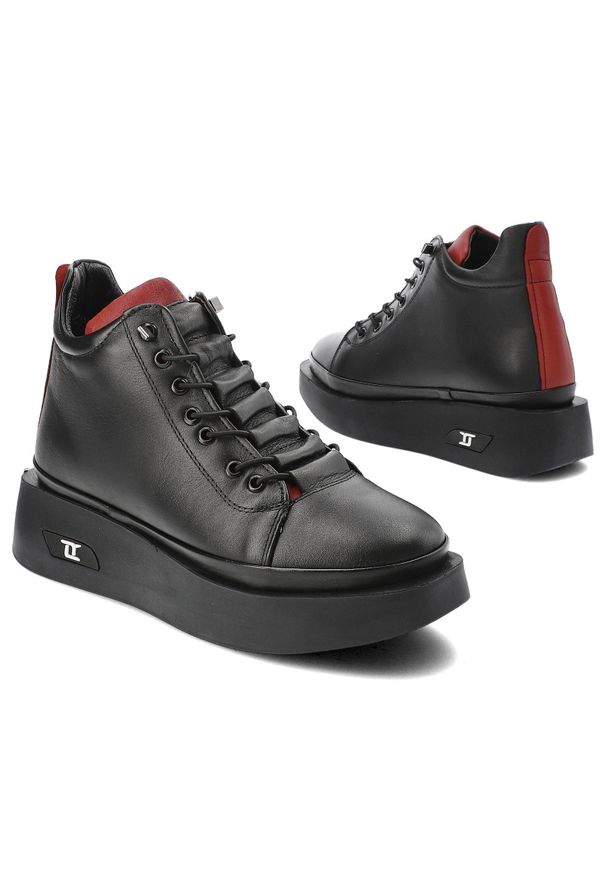 Czarne Botki Artiker Modne Obuwie Damskie. Okazja: na co dzień. Kolor: czarny. Materiał: skóra. Obcas: na obcasie. Styl: casual, elegancki. Wysokość obcasa: średni