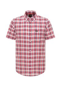 Lee - KOSZULA MĘSKA LEE BUTTON DOWN SS AURORA RED L886KZNV 112123676. Typ kołnierza: button down #3