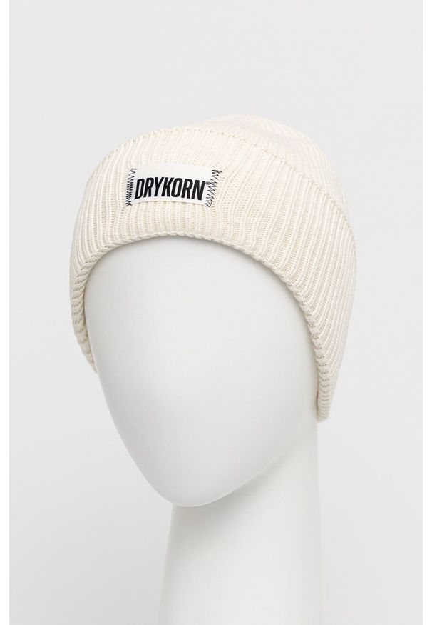 Drykorn - Czapka z domieszką wełny Loah. Kolor: beżowy. Materiał: wełna