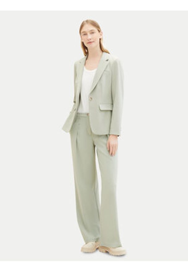 Tom Tailor Marynarka 1040327 Zielony Regular Fit. Kolor: zielony. Materiał: syntetyk