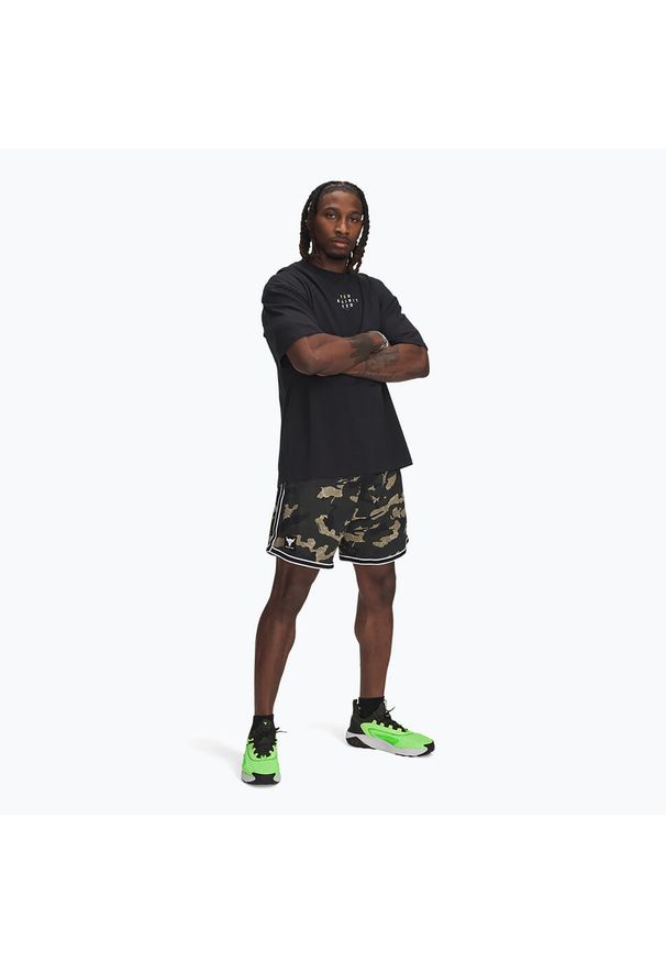 Spodenki męskie Under Armour Project Rock Mesh. Kolor: zielony. Materiał: mesh