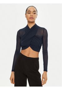 BARDOT - Bardot Bluzka 55001TB2 Granatowy Slim Fit. Kolor: niebieski. Materiał: syntetyk #1