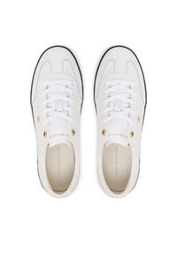 TOMMY HILFIGER - Tommy Hilfiger Sneakersy Th Chic Low Profile Vulc FW0FW09104 Biały. Kolor: biały. Materiał: skóra #6