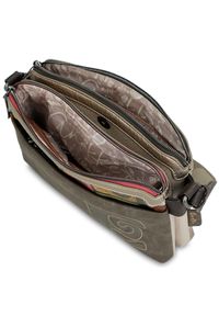 Torebka damska Anekke, listonoszka na ramię z regulowanym paskiem i 2 komorami, beżowa, 42703-160. Kolor: beżowy. Wzór: aplikacja. Materiał: zdobione. Styl: casual. Rodzaj torebki: na ramię #7