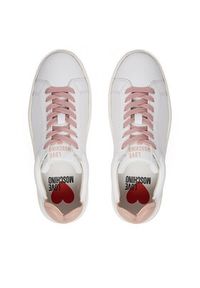 Love Moschino - LOVE MOSCHINO Sneakersy JA15174G1MIA310C Biały. Kolor: biały. Materiał: skóra #4