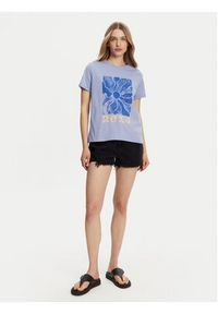 Roxy T-Shirt ERJZT05911 Niebieski Regular Fit. Kolor: niebieski. Materiał: bawełna #2