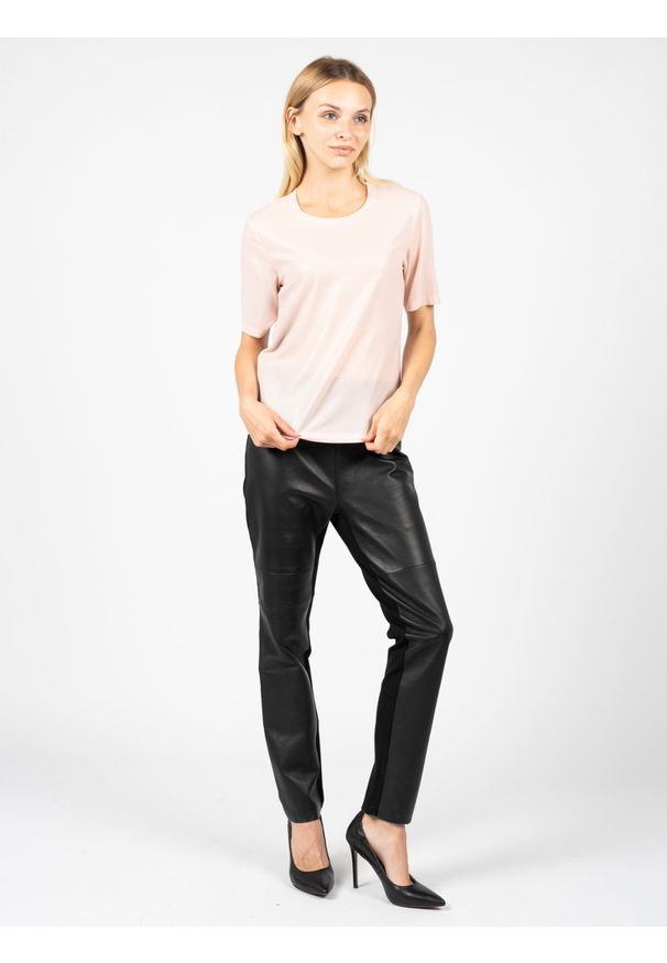 Pinko Bluzka "Materasso" | 100733 A0HD | Materasso | Kobieta | Różowy. Okazja: na co dzień. Kolor: różowy. Materiał: poliester. Długość: krótkie. Styl: casual