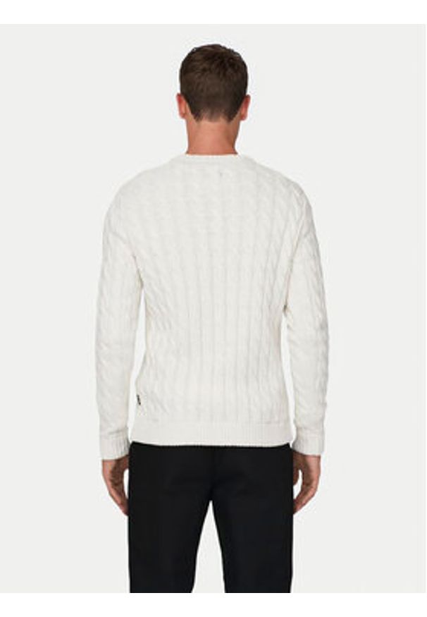 Only & Sons Sweter 22026504 Écru Regular Fit. Materiał: bawełna, syntetyk