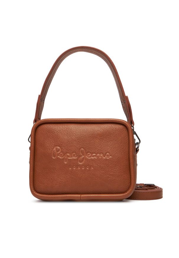 Pepe Jeans Torebka Bassy Code PL0300004 Brązowy. Kolor: brązowy. Materiał: skórzane