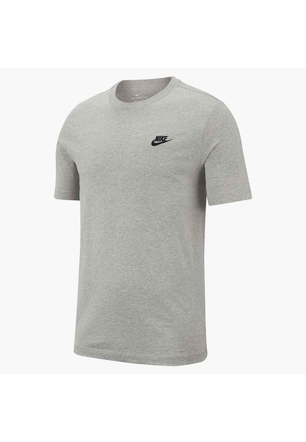 Koszulka treningowa męska Nike Nsw Club Tee. Kolor: szary. Materiał: bawełna. Długość rękawa: krótki rękaw. Długość: krótkie. Sport: joga i pilates