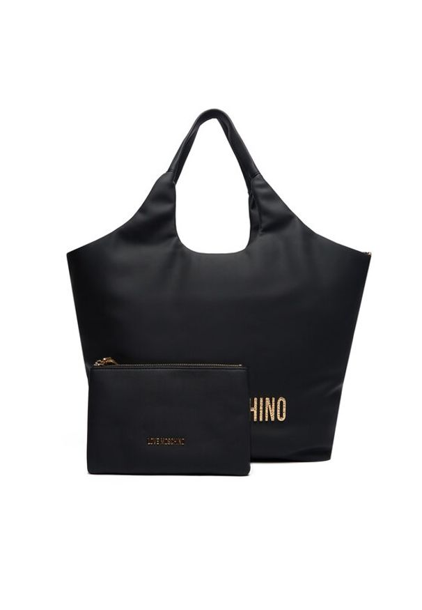 Love Moschino - LOVE MOSCHINO Torebka JC4396PP0NKD000A Czarny. Kolor: czarny. Materiał: skórzane