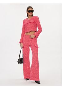 Patrizia Pepe Spodnie materiałowe 8P0601/A376-F592 Różowy Flare Fit. Kolor: różowy. Materiał: bawełna