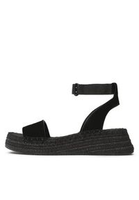 Calvin Klein Jeans Espadryle Sporty Wedge Rope Su Con YW0YW00977 Czarny. Kolor: czarny. Materiał: skóra, zamsz. Styl: sportowy #5