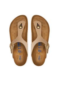 Birkenstock Japonki Gizeh 1019014 Beżowy. Kolor: beżowy. Materiał: nubuk, skóra