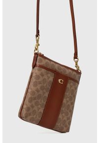 Coach torebka skórzana Kitt kolor brązowy. Kolor: brązowy. Materiał: skórzane. Rodzaj torebki: na ramię #4