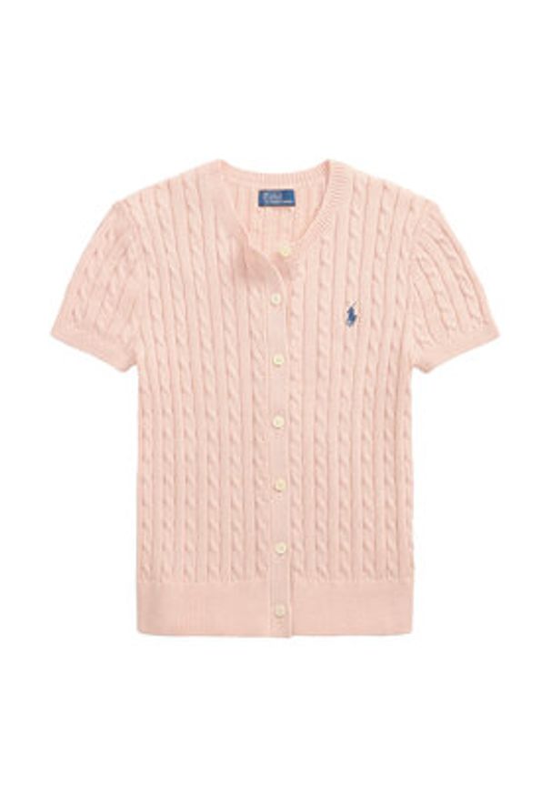 Polo Ralph Lauren Kardigan 211965760001 Pomarańczowy Slim Fit. Typ kołnierza: polo. Kolor: pomarańczowy. Materiał: bawełna