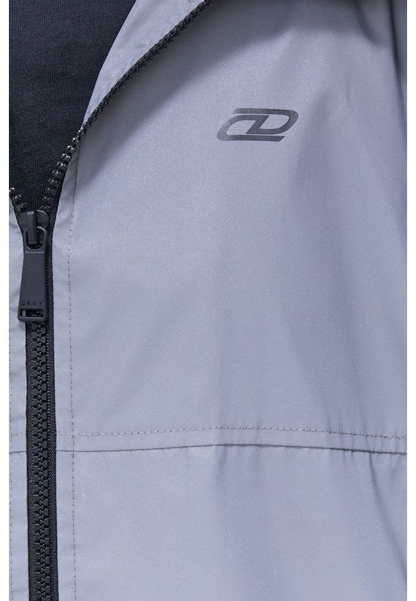 DKNY - Dkny Kurtka damska kolor srebrny przejściowa. Kolor: srebrny
