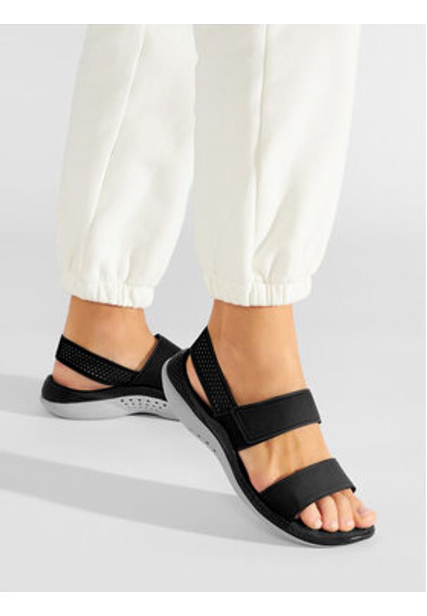Crocs Sandały Literide 360 Sandal W 206711 Czarny. Kolor: czarny
