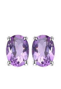 Braccatta - LILU Srebrne kolczyki z ametystami lila owal 1,1 ct.. Materiał: srebrne. Kolor: srebrny. Kamień szlachetny: ametyst #1