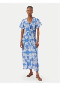 LOLA CASADEMUNT Sukienka letnia LS2616137 Niebieski Regular Fit. Kolor: niebieski. Materiał: wiskoza. Sezon: lato #1