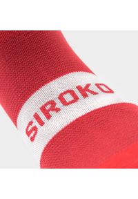 SIROKO - Skarpetki rowerowe unisex S1 Black Kapelmuur. Kolor: czerwony. Materiał: nylon, elastan. Sport: kolarstwo