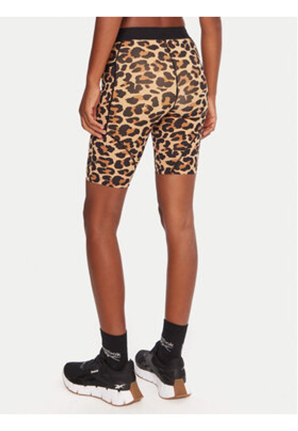 Reebok Szorty sportowe Erica RK25159CCW Beżowy Slim Fit. Kolor: beżowy. Materiał: syntetyk