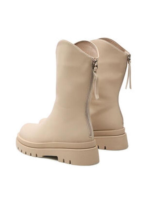 DeeZee Botki WS2601-01 Beżowy. Kolor: beżowy. Materiał: syntetyk