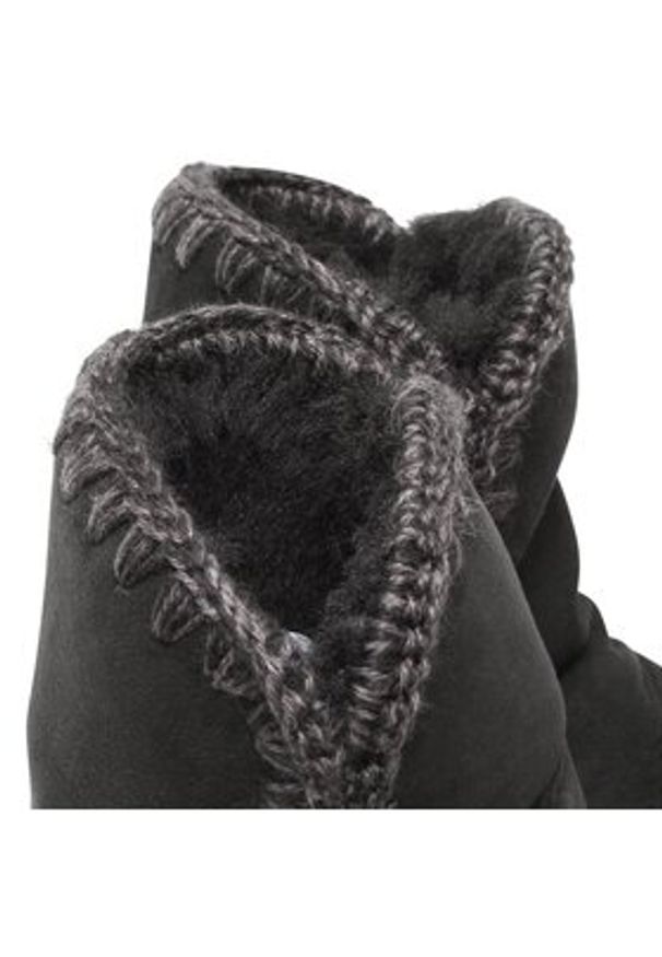 Mou Śniegowce Eskimo Boot 24 FW101000A Czarny. Kolor: czarny. Materiał: skóra, zamsz
