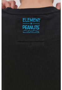 Element - Bluza bawełniana x Peanuts. Kolor: czarny. Materiał: bawełna. Długość rękawa: długi rękaw. Długość: długie. Wzór: nadruk #5