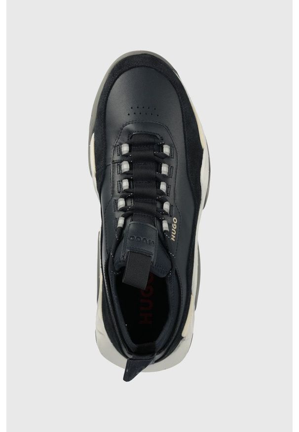 Hugo - HUGO sneakersy Quake kolor granatowy. Nosek buta: okrągły. Zapięcie: sznurówki. Kolor: niebieski. Materiał: guma
