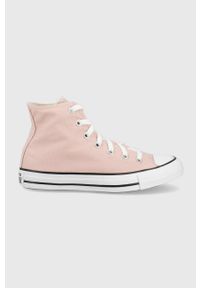 Converse trampki Chuck Taylor All Star damskie kolor różowy. Nosek buta: okrągły. Zapięcie: sznurówki. Kolor: różowy. Materiał: guma. Szerokość cholewki: normalna