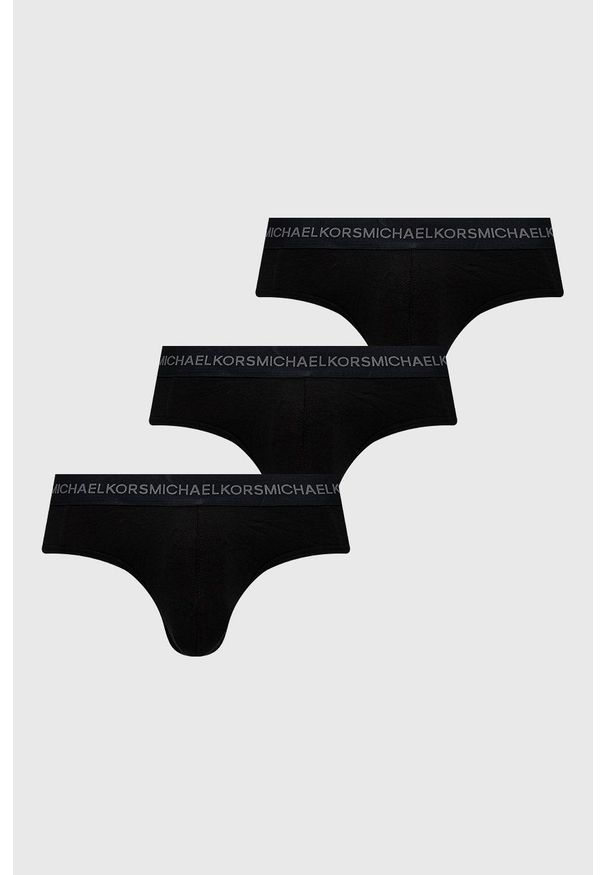 MICHAEL Michael Kors slipy 6BR1N20773 (3-pack) męskie kolor czarny. Kolor: czarny. Materiał: bawełna, włókno. Długość: długie