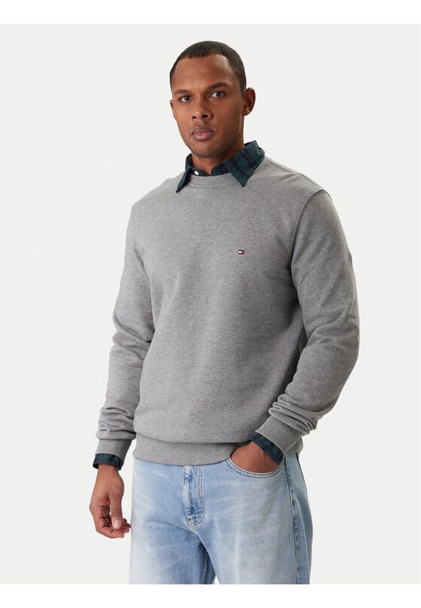 TOMMY HILFIGER - Tommy Hilfiger Bluza Essential MW0MW37237 Szary Regular Fit. Kolor: szary. Materiał: bawełna