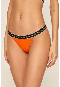 Calvin Klein - Figi kąpielowe. Kolor: pomarańczowy. Materiał: poliester, materiał, poliamid, elastan. Wzór: gładki #1