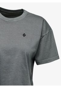 Koszulka bawełniana damska Black Diamond Diamond Crop SS Tee. Kolor: szary. Materiał: bawełna
