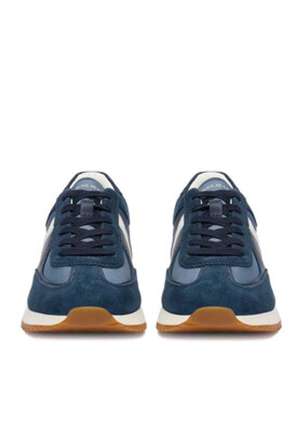 Guess Jeans Sneakersy EO-ORLANDO-01 126AM Granatowy. Kolor: niebieski. Materiał: materiał