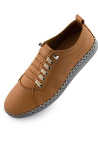 ENELL - Skórzane buty dla kobiet Nell M6019 Lion - Elegancja i Trwałość. Kolor: zielony, brązowy, wielokolorowy. Materiał: skóra. Sport: turystyka piesza
