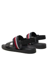 TOMMY HILFIGER - Tommy Hilfiger Sandały Core Hilfiger Lth Strappy Sandal FM0FM05009 Czarny. Kolor: czarny. Materiał: skóra #4