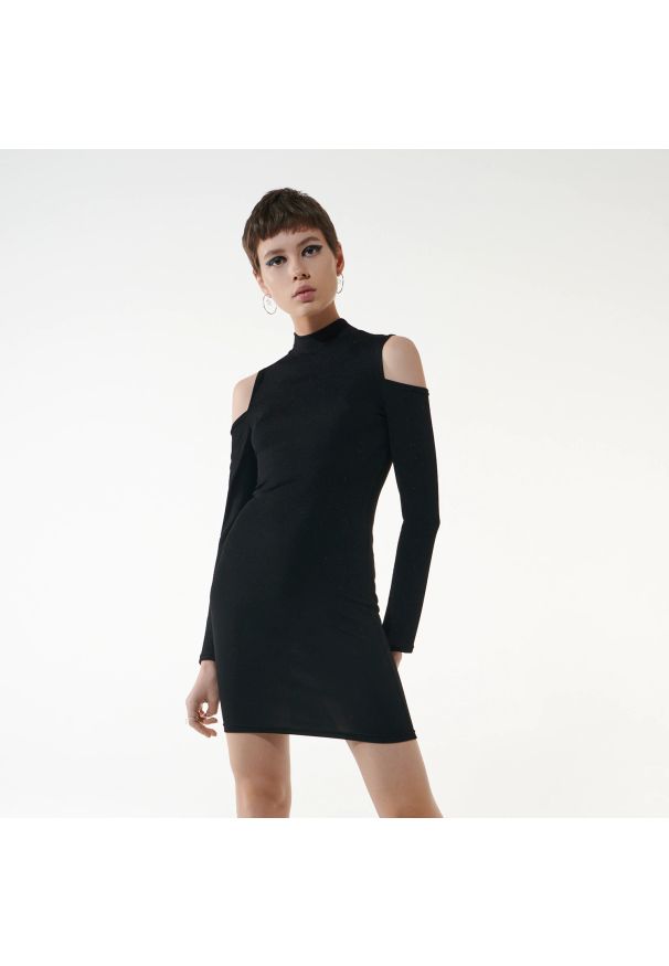 Sinsay - Sukienka mini - Czarny. Kolor: czarny. Długość: mini