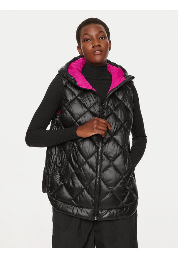 DKNY Sport Kamizelka DP4V3144 Czarny Regular Fit. Kolor: czarny. Materiał: syntetyk. Styl: sportowy