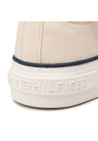 TOMMY HILFIGER - Tommy Hilfiger Trampki Low Cut Lace-Up Sneaker T3A4-32118-0890 M Beżowy. Kolor: beżowy. Materiał: materiał #2