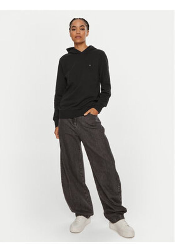 Calvin Klein Bluza Emb Graphic K20K208062 Czarny Relaxed Fit. Kolor: czarny. Materiał: bawełna