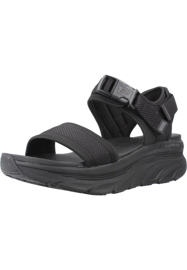 skechers - Sandały Skechers Model Dlux Walker Kolor Czarny. Kolor: czarny. Materiał: tkanina. Sezon: lato