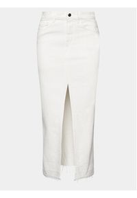 Sisley Spódnica jeansowa 4TLALE03I Biały Regular Fit. Kolor: biały. Materiał: bawełna #6