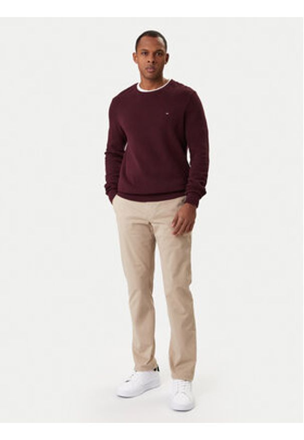 TOMMY HILFIGER - Tommy Hilfiger Chinosy Core Denton MW0MW41993 Beżowy Regular Fit. Kolor: beżowy. Materiał: bawełna