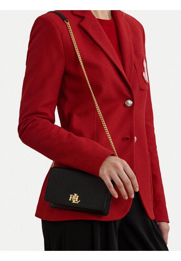 Lauren Ralph Lauren - LAUREN RALPH LAUREN Torebka 432966784008 Czarny. Kolor: czarny. Materiał: skórzane